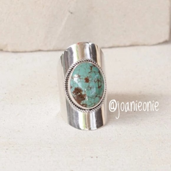 Ring Silver Size 8 Turquoise NWT - Picture 3 of 5